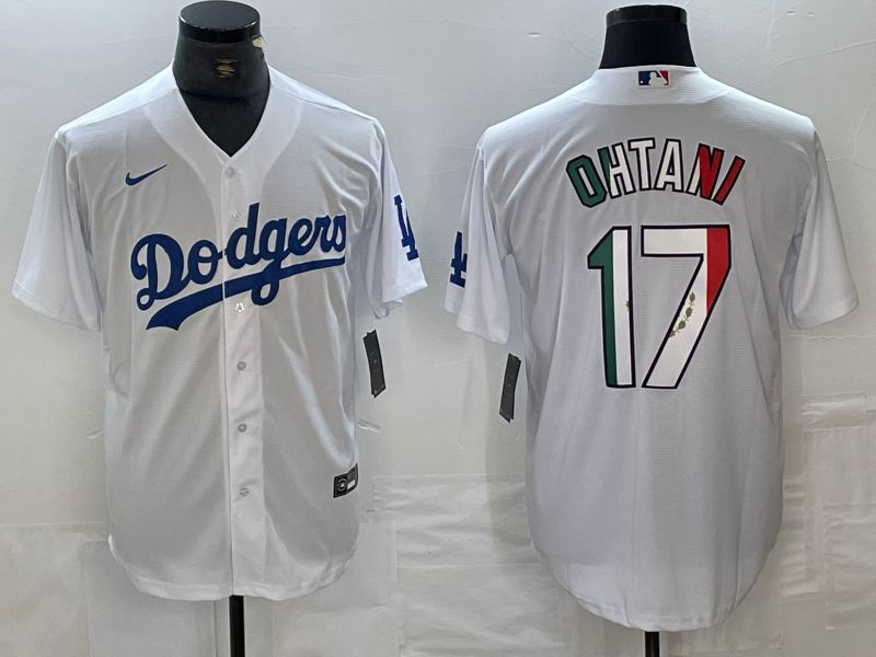 Men Los Angeles Dodgers 17 Ohtani White Nike Game MLB Jersey style 21